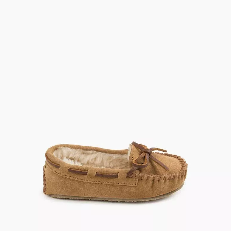 Minnetonka Youth Lined Slipper - Cinnamon