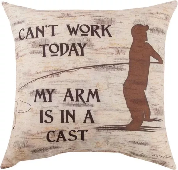 MWW Fishing Can't Work Pillow