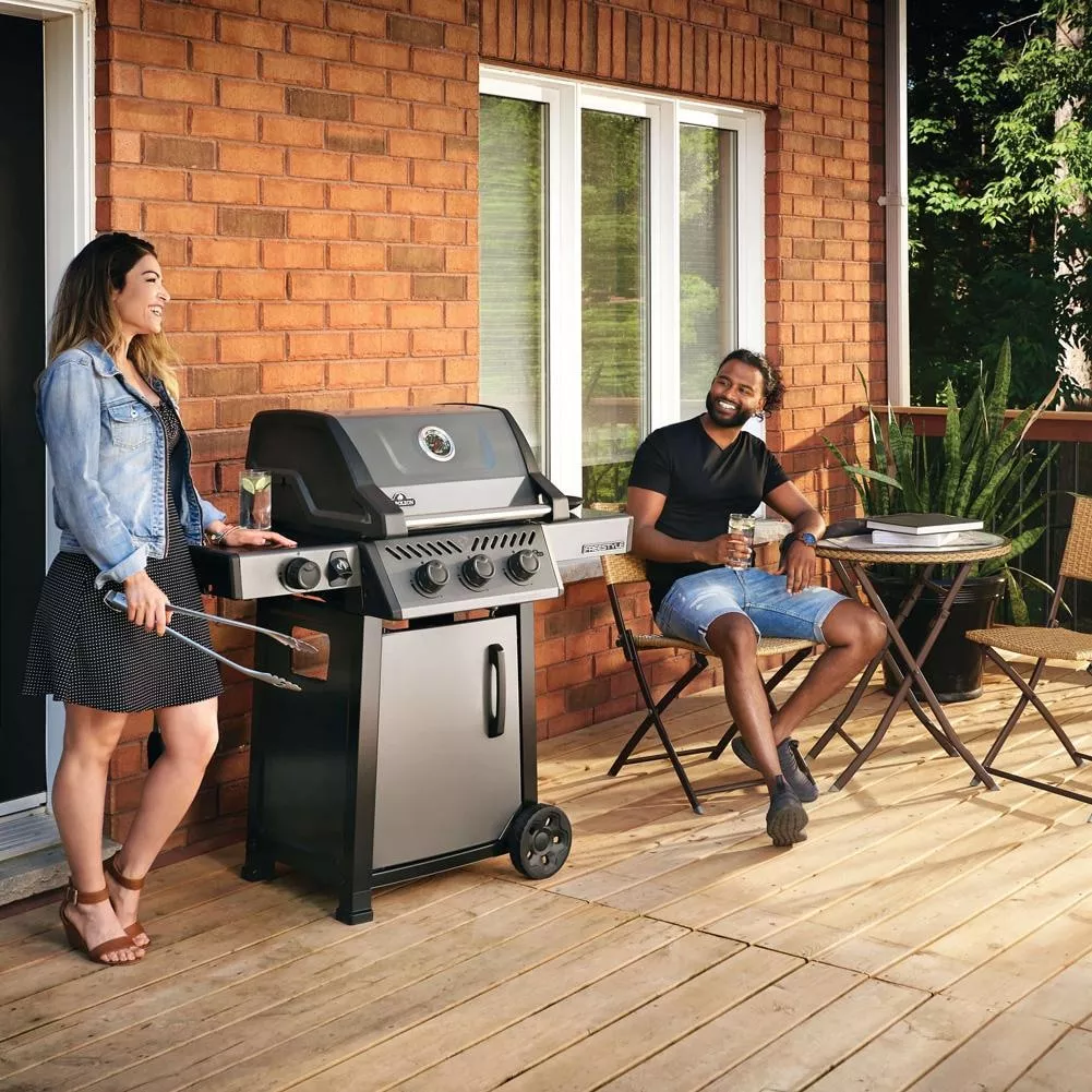 Napoleon Freestyle 365 3 Burner Propane Gas Grill w/ Range Side Burner - Graphite Grey - F365DSBPGT-ECP
