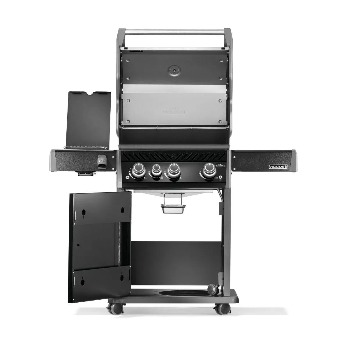 Napoleon Rogue PRO 425 3-Burner Propane Grill w/ Infrared Side Burner - Black - RP425SIBPK-2