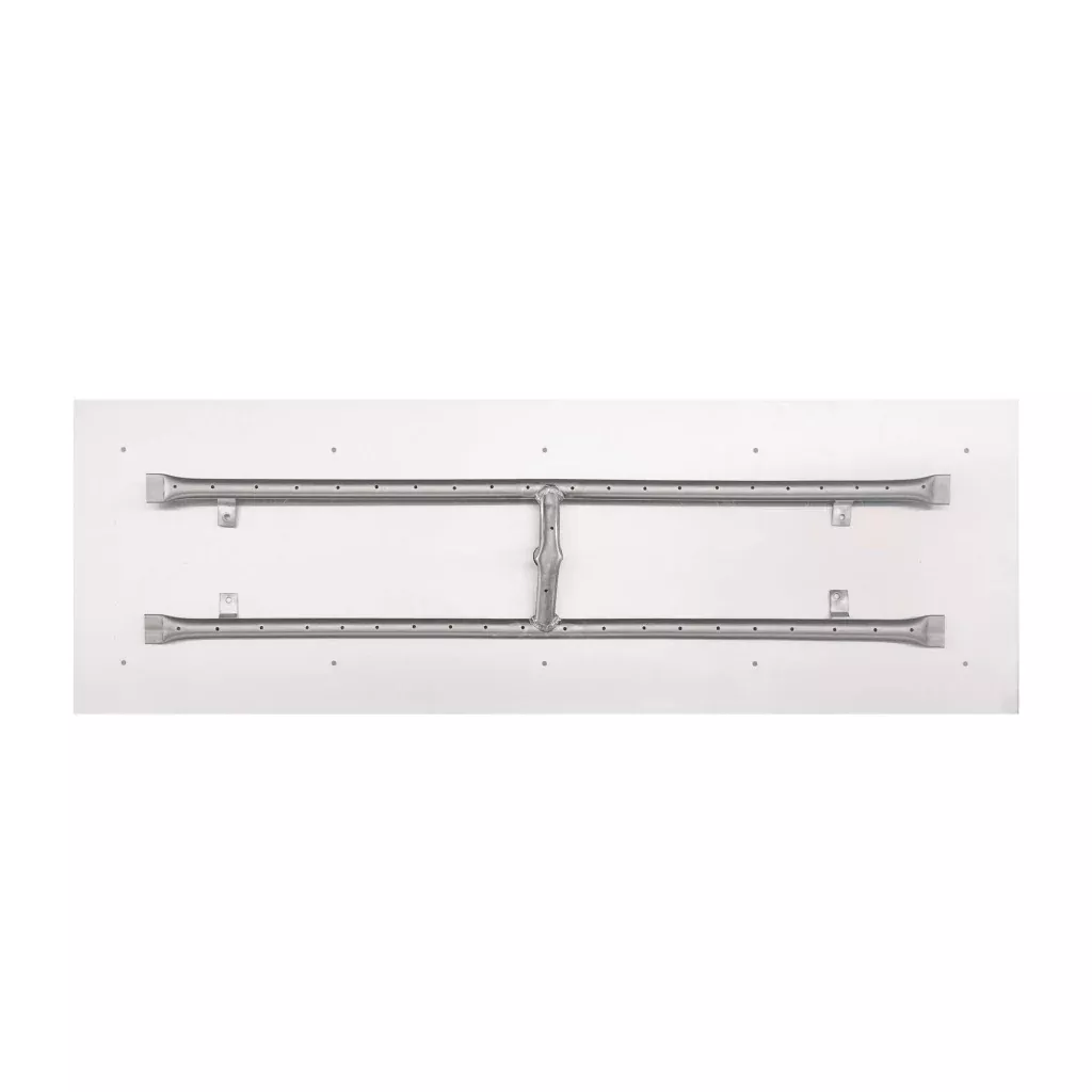 The Outdoor Plus 48”x12” Rectangular Flat Pan With Stainless Steel 'H' Burner OPT-REFD1248
