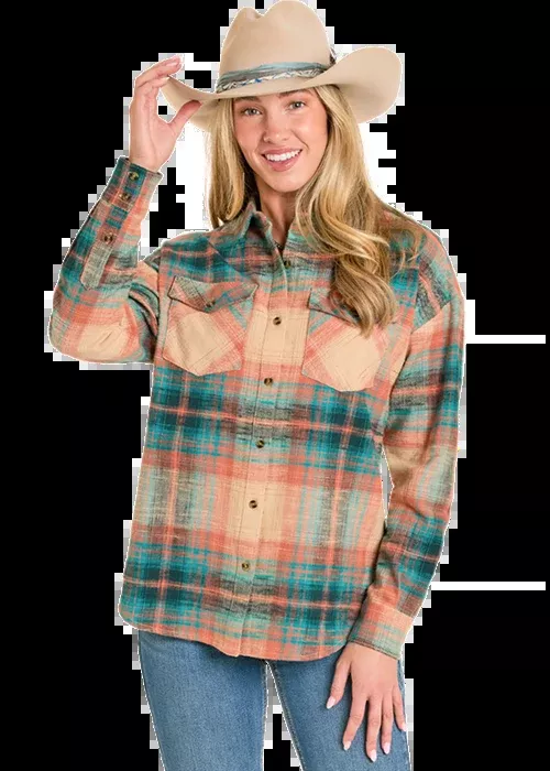 Panhandle Slim Women’s Oversized Flannel Shirt