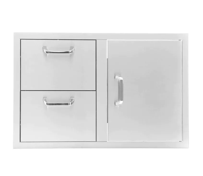 PCM 32-in Stainless Steel Reversible Access Door & Double Drawer Combo – BBQ-DDC