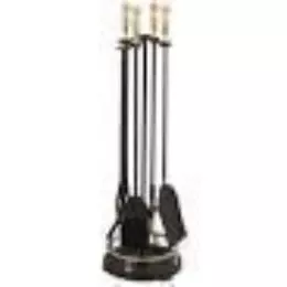 Pilgrim: Brass & Black Round Base Tool Set - Matte Black - 31"