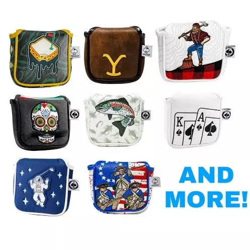 Pins & Aces Novelty Golf Mallet Putter Head Covers