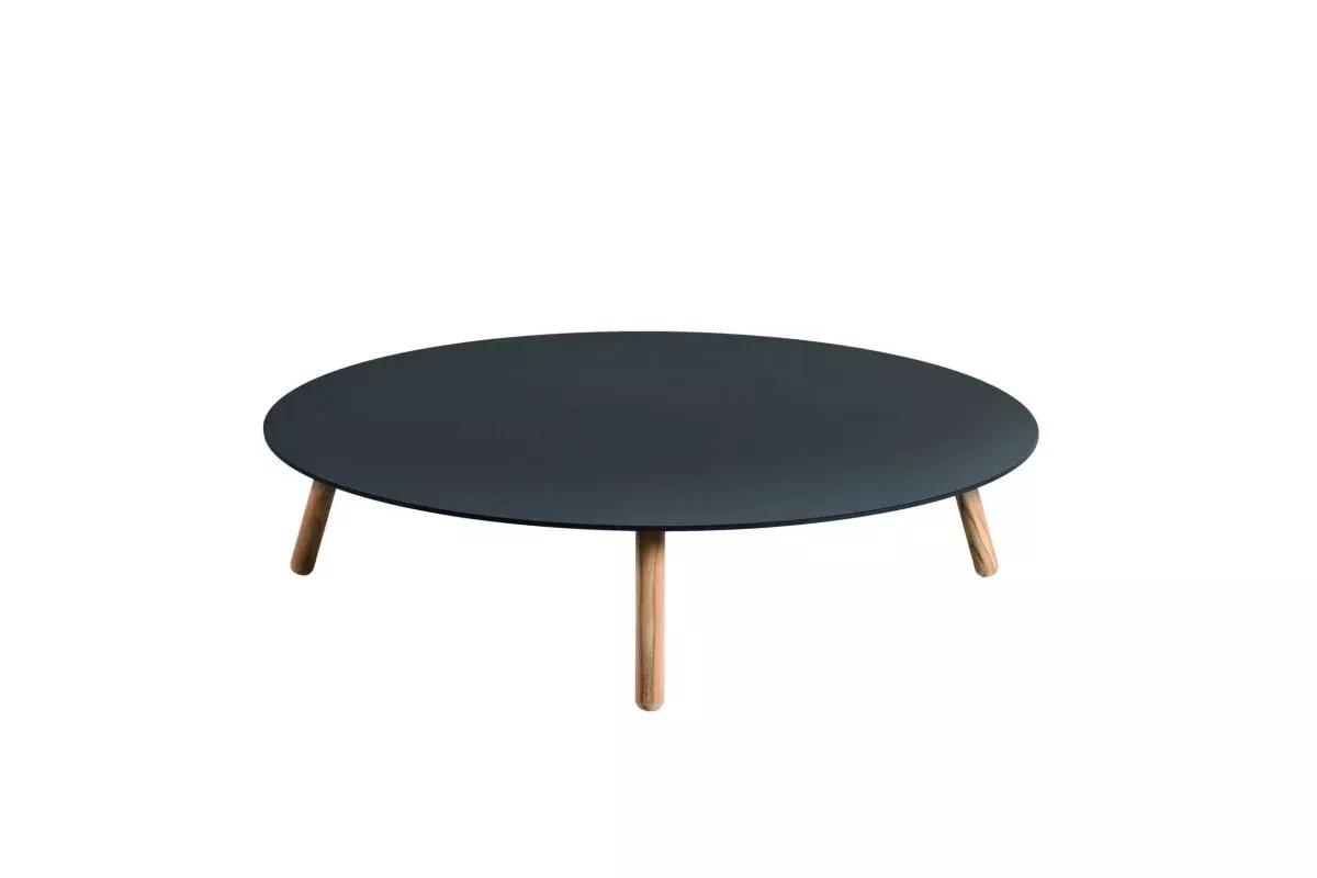 Point 120 cm Round Coffee Table with Teak Legs