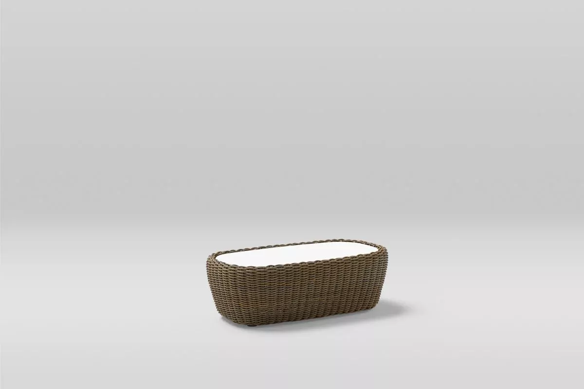 Point Heritage 39-Inch Rectangular Woven Outdoor Coffee Table