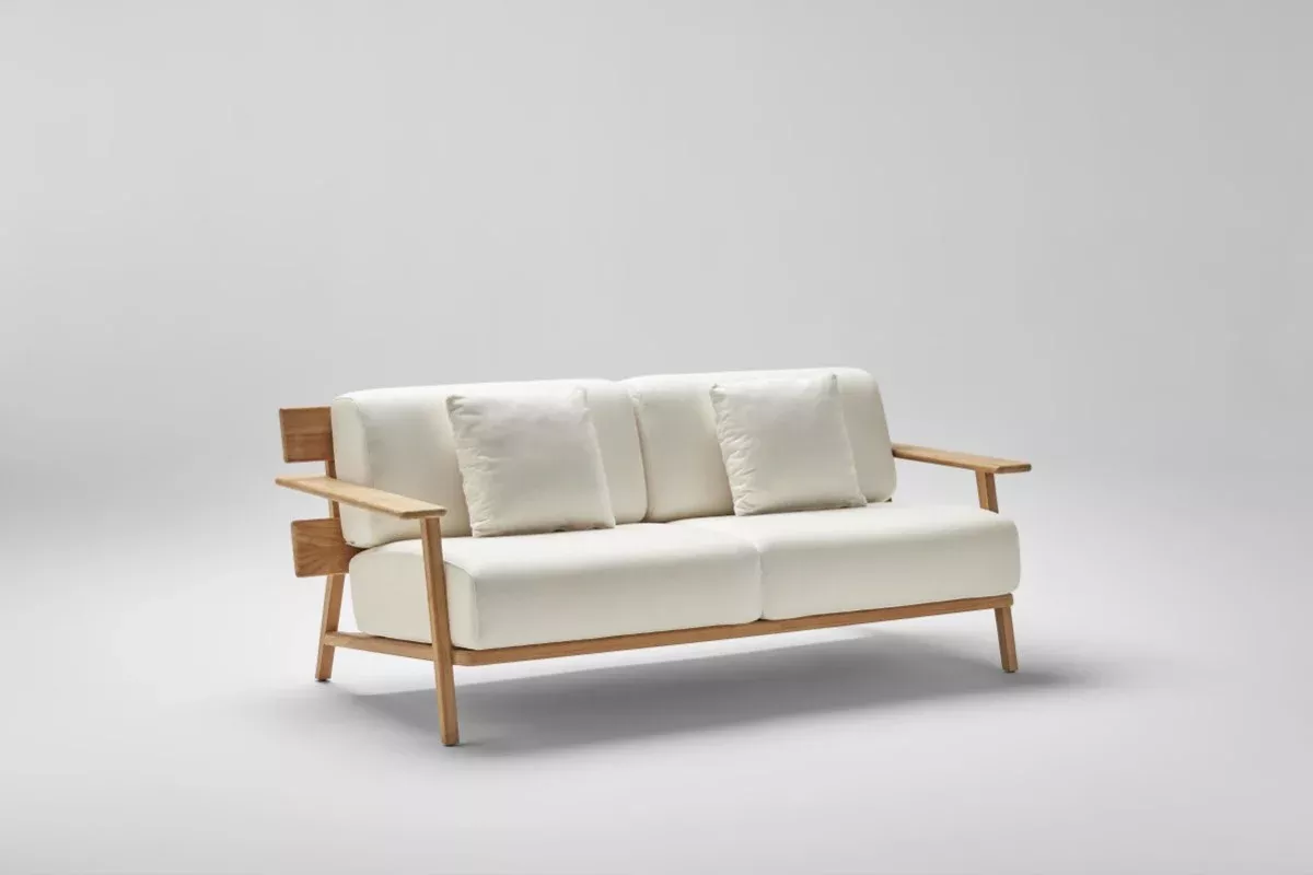 Point Paralel 2-Seater Teak Sofa