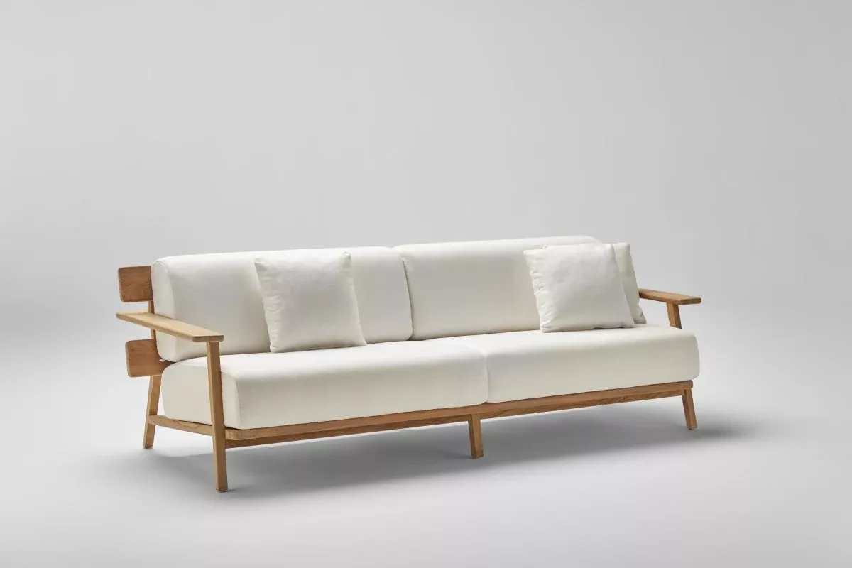 Point Paralel 3-Seater Teak Sofa