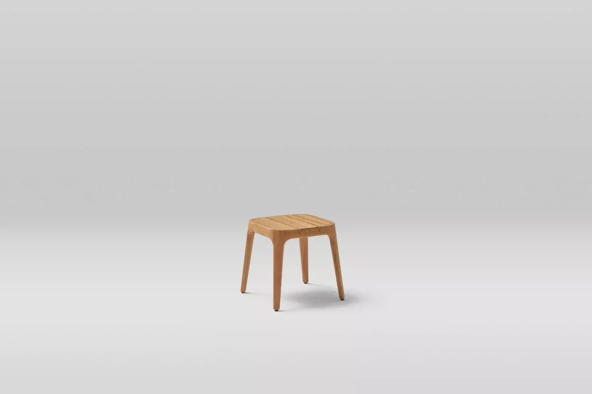 Point Paralel 43 cm Square Teak Side Table