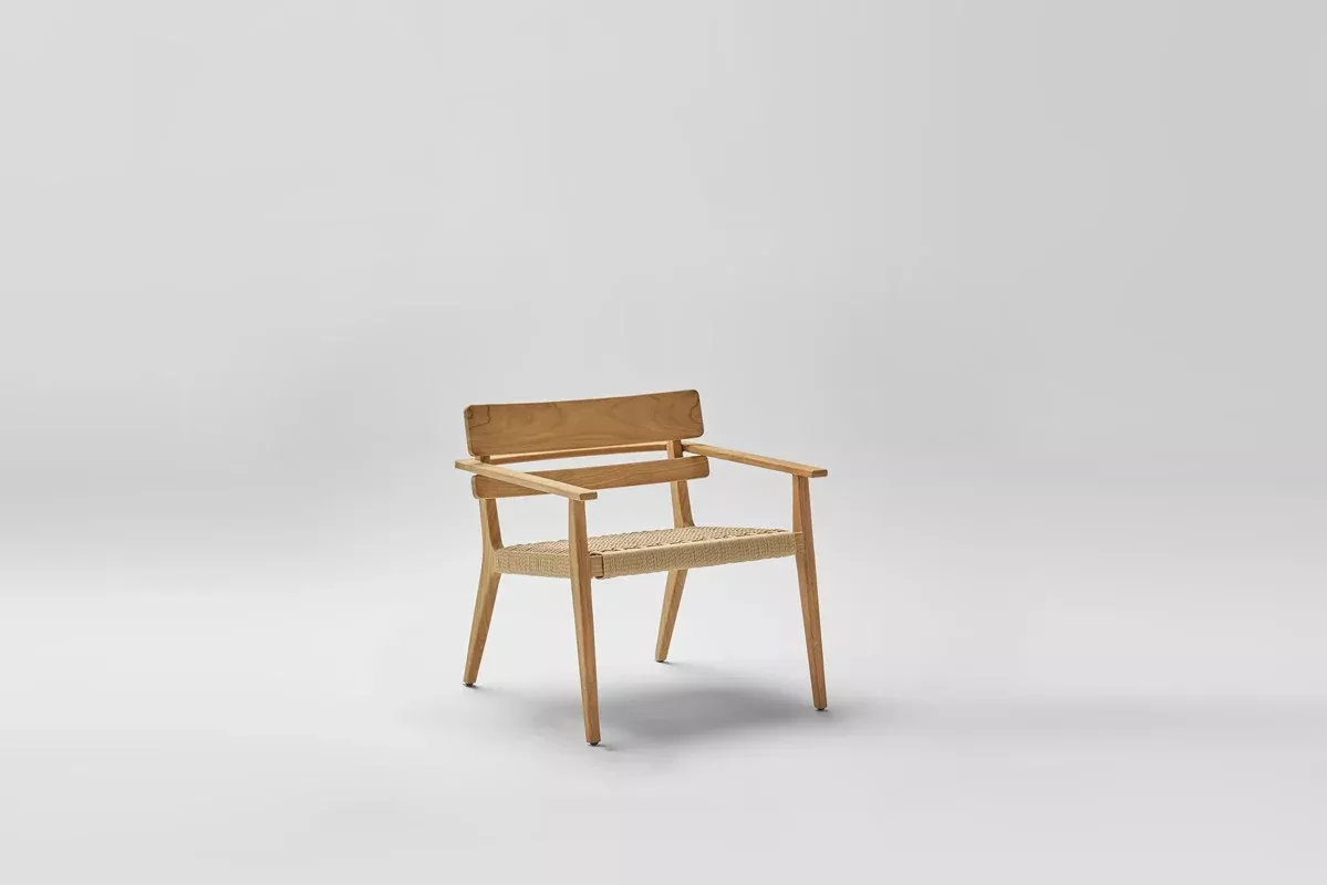 Point Paralel Small Teak & Rope Lounge Chair