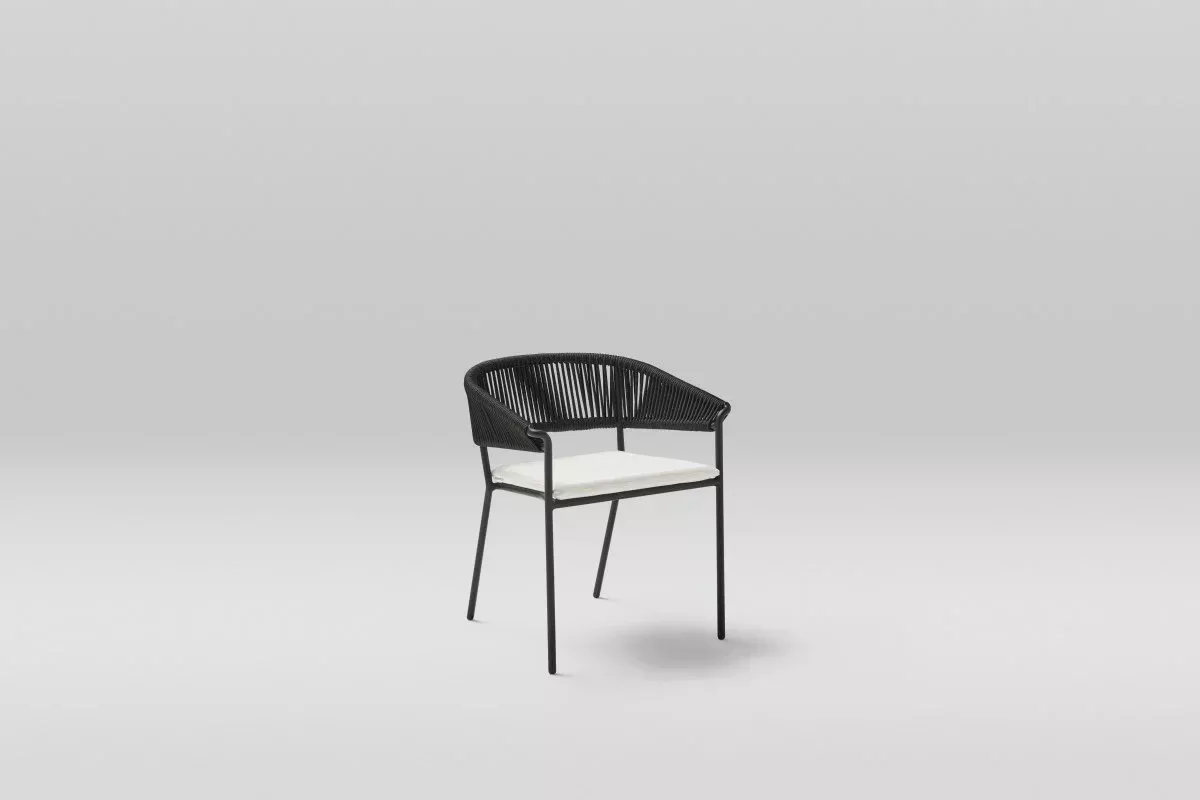 Point Weave Outdoor Dining Armchair