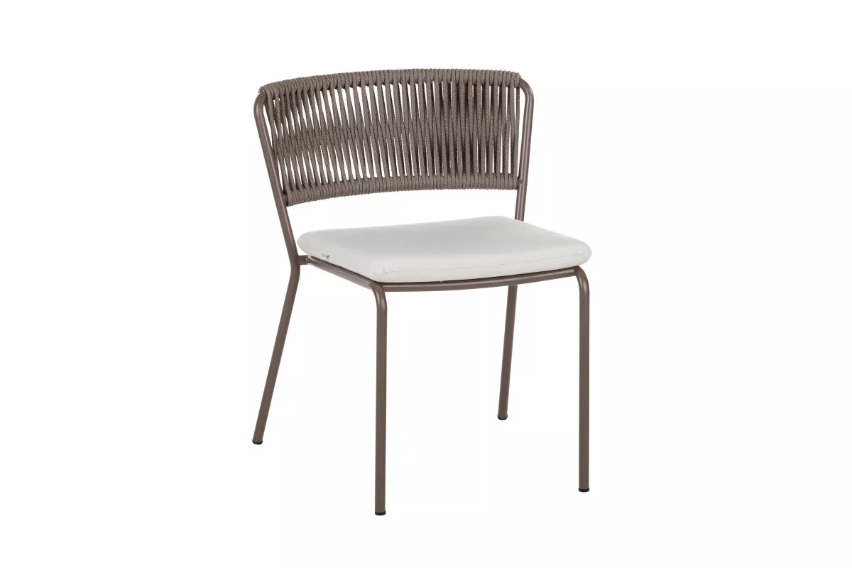 Point Weave Stackable Outdoor Dining Chair