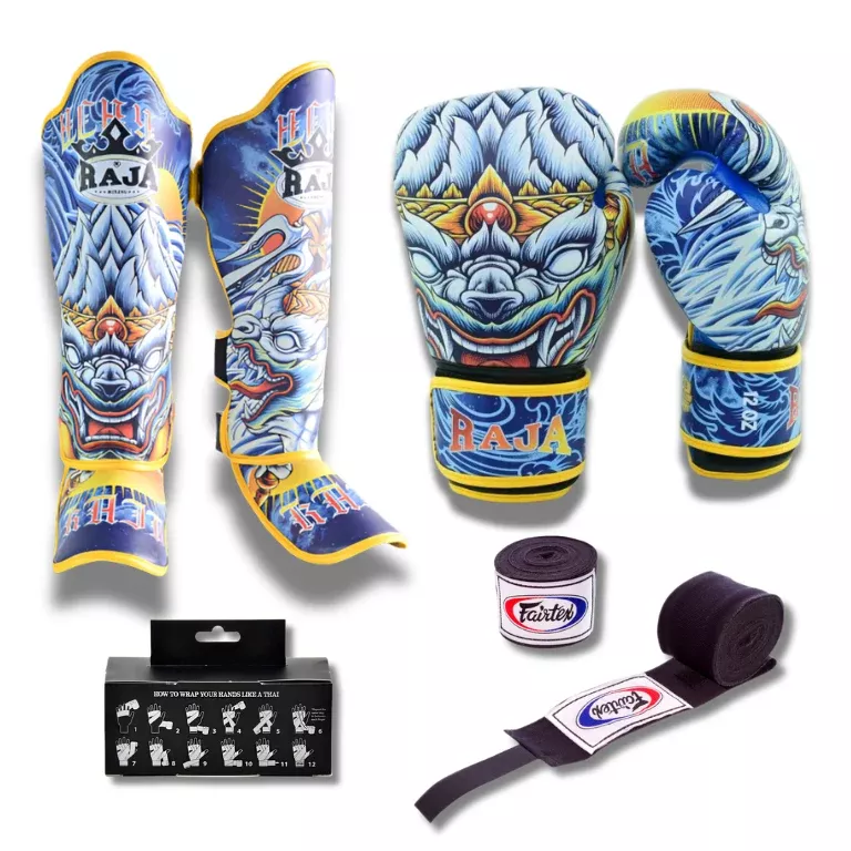 Raja Boxing - Sparring Set - Microfibre Gloves/Microfibre Shin Guards