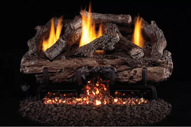 Real Fyre Charred Aged Split Logs Compatible with G10 Vent Free Burner