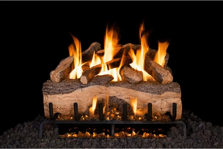 Real Fyre Mountain Crest Split Oak Logs with G31 Burner