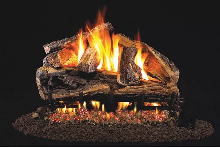 Real Fyre Rugged Split Oak Logs with G46 Series Burner