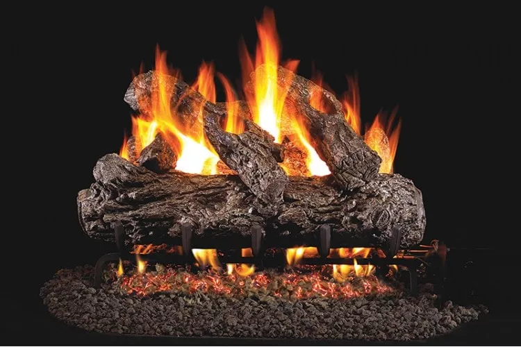 Real Fyre Rustic Oak Logs with G46 Series Burner