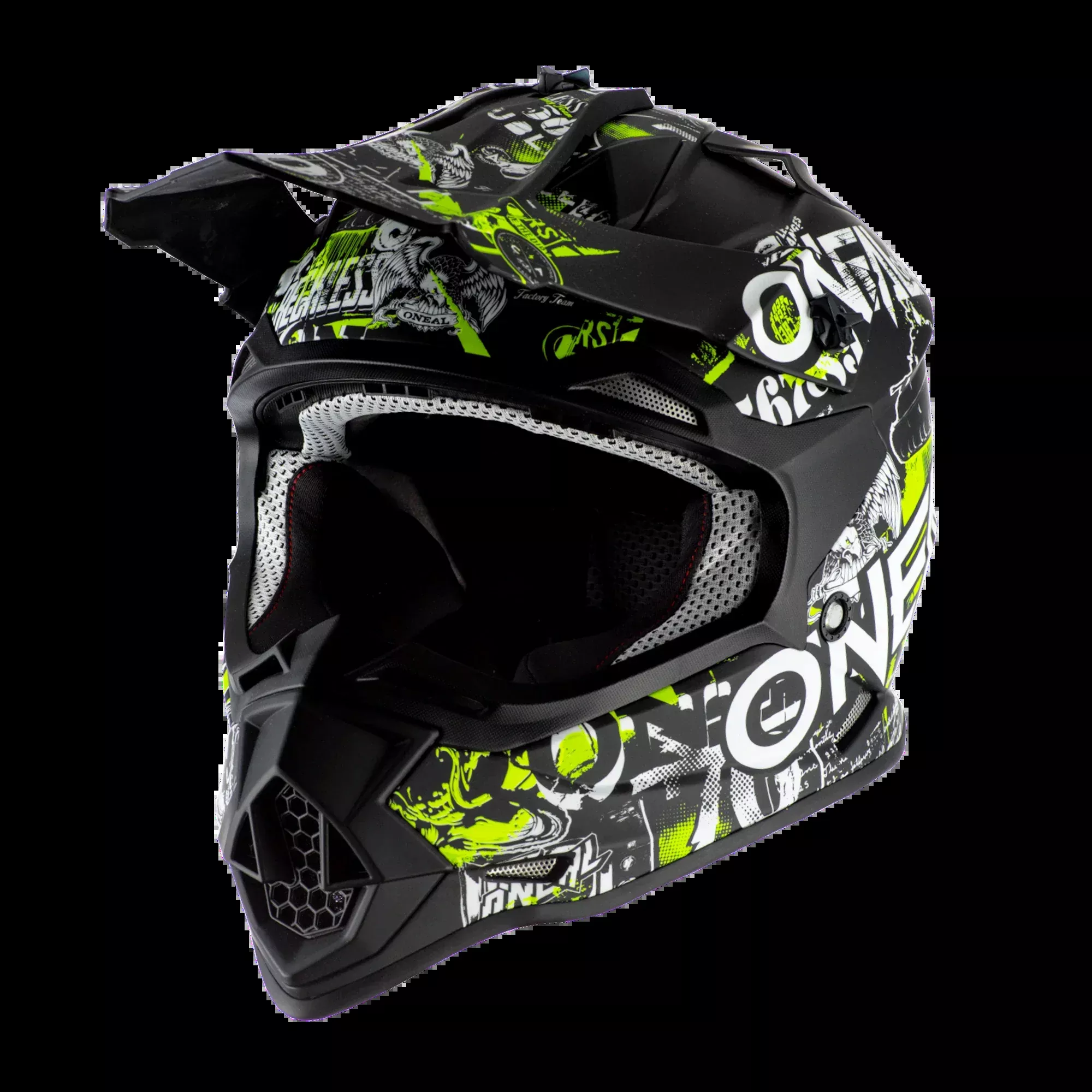 Replacement O'Neal 2 SRS Attack Black/Neon Yellow Helmet Visor