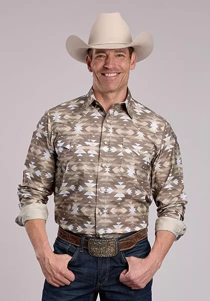 Roper Men's Aztec Serape Long Sleeve Shirt