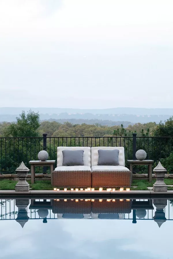 Rustic Wicker Chaise Lounge