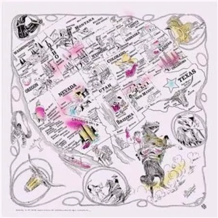 Silk Scarf - Vintage Map
