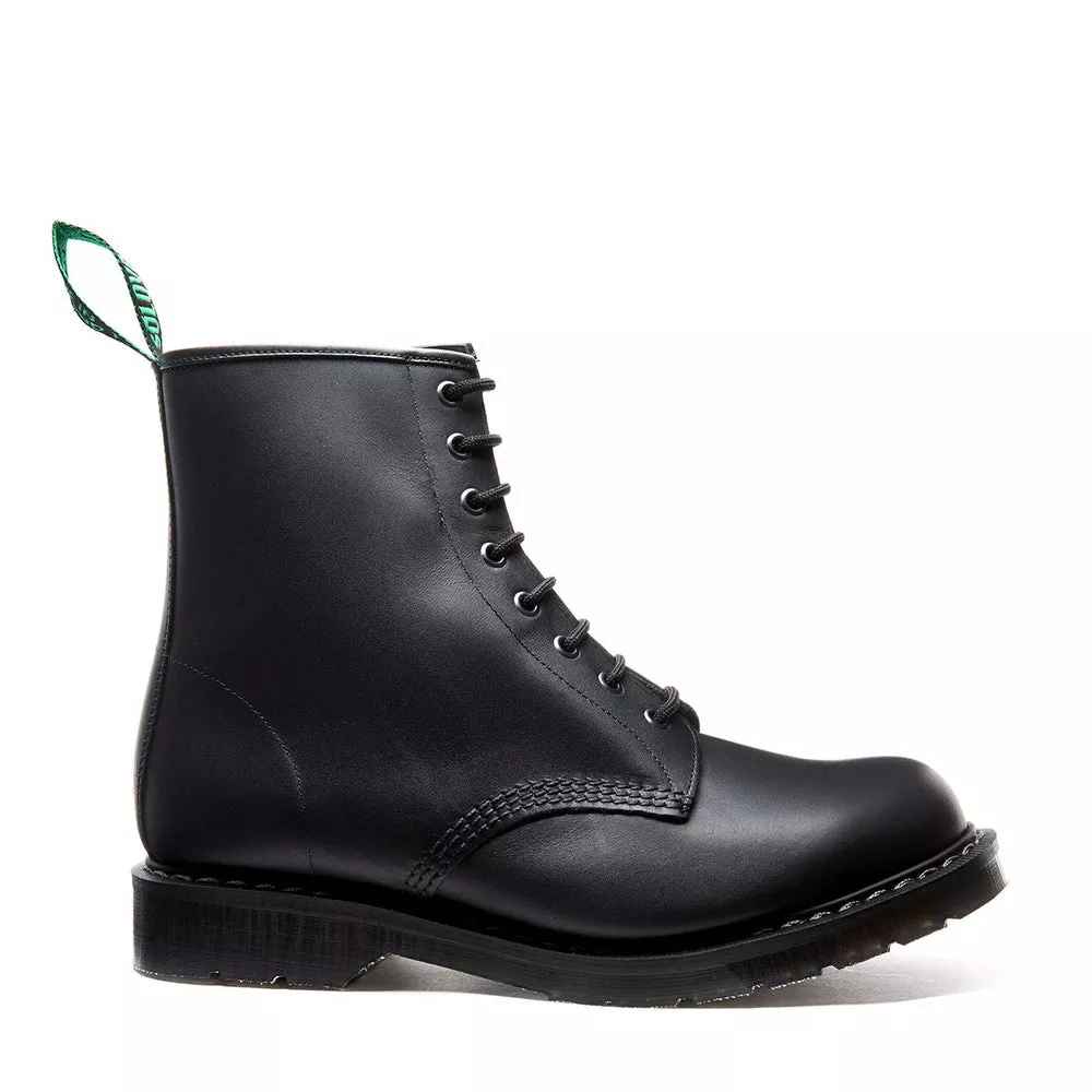 Solovair Black Greasy 8 Eyelet Derby Boot S8-551-BG-G