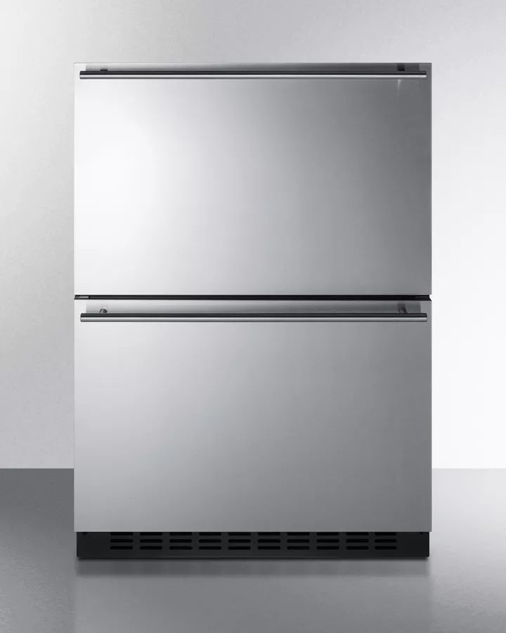SUMMIT – 24″ Wide Outdoor 2-Drawer Refrigerator-Freezer, ADA Compliant