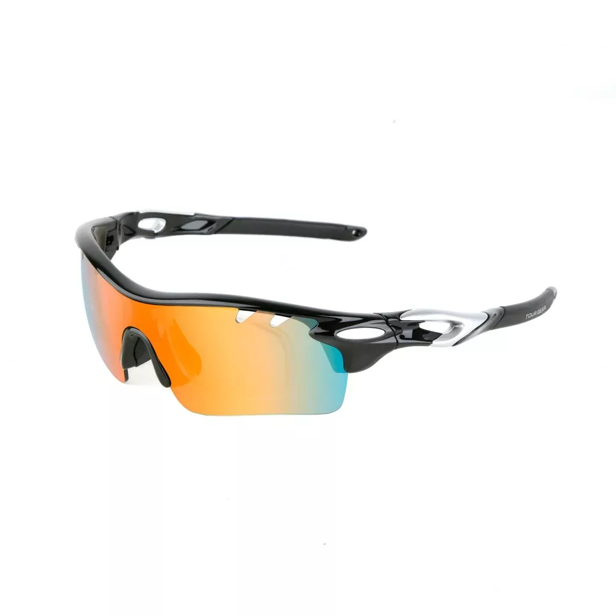 Tour Gear Gloss Black Interchangeable Sunglasses (with 5 Lense)