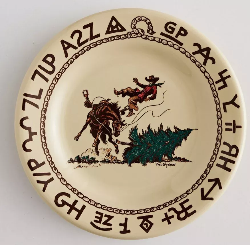 True West Christmas Dessert Plate