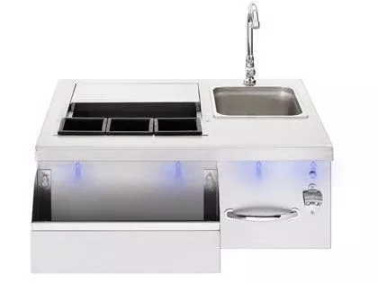 TrueFlame 30-Inch Beverage & Prep Station with LED Lights