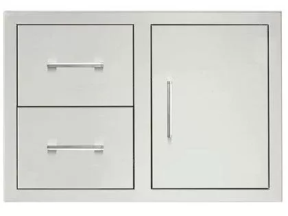 TrueFlame 33-Inch 2-Drawer & Access Door Combo Masonry Frame Return