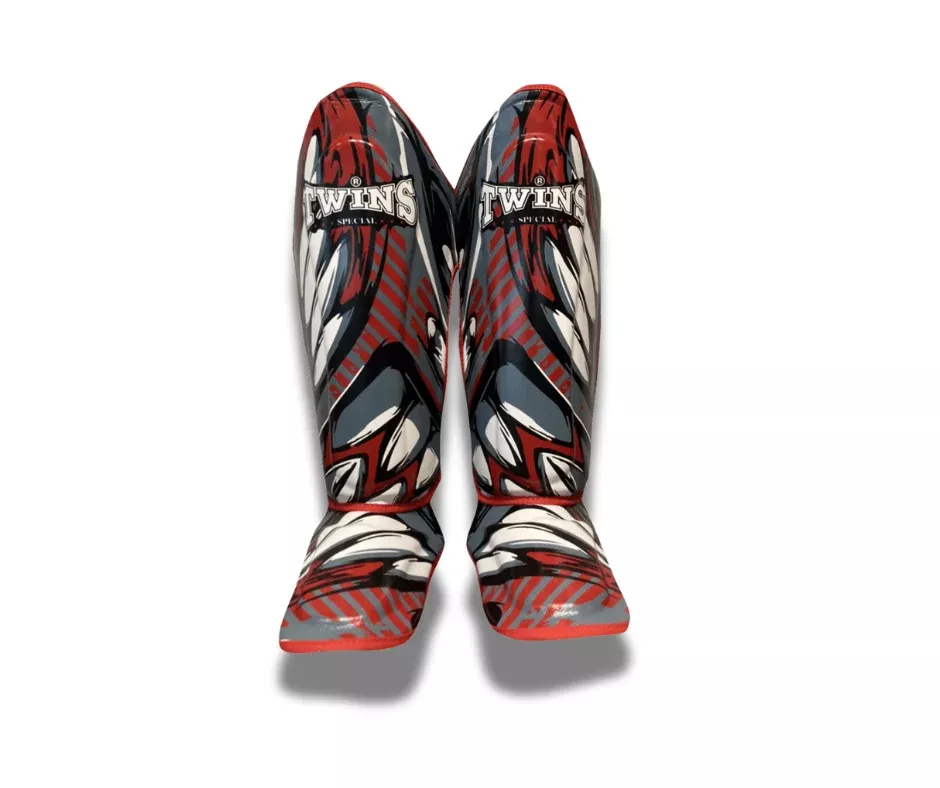 Twins FSGL10 Demon Grey Shin Guards | KickPunchElbow