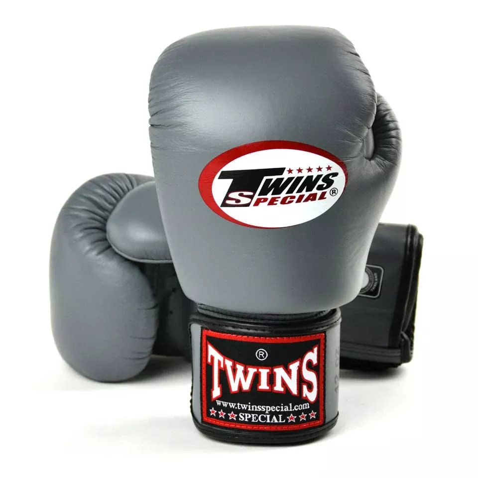 Twins Special BGVL3 Grey Velcro Boxing Gloves