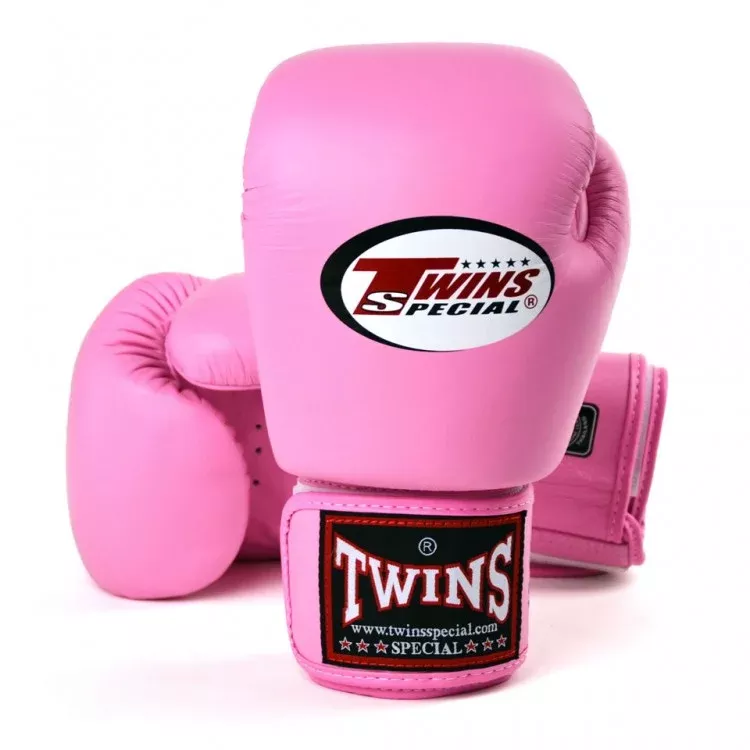 Twins Special BGVL3 Pink Velcro Boxing Gloves