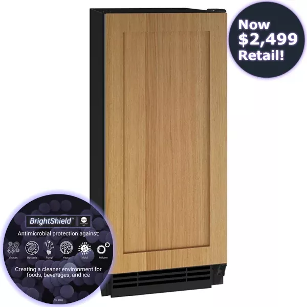 U-Line UHCP115-IS81A 15-Inch Outdoor Ice Maker with Panel-Ready Solid Door