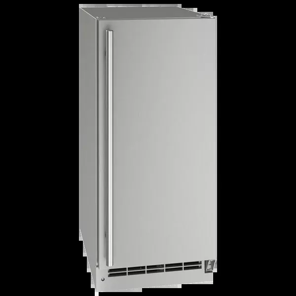 U-Line UONP115-SS01B 15-Inch Outdoor Ice Maker with Solid Door