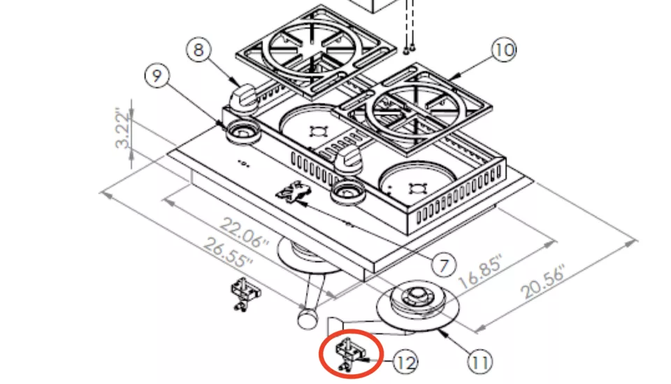 Valve for Lion Double Side Burner
