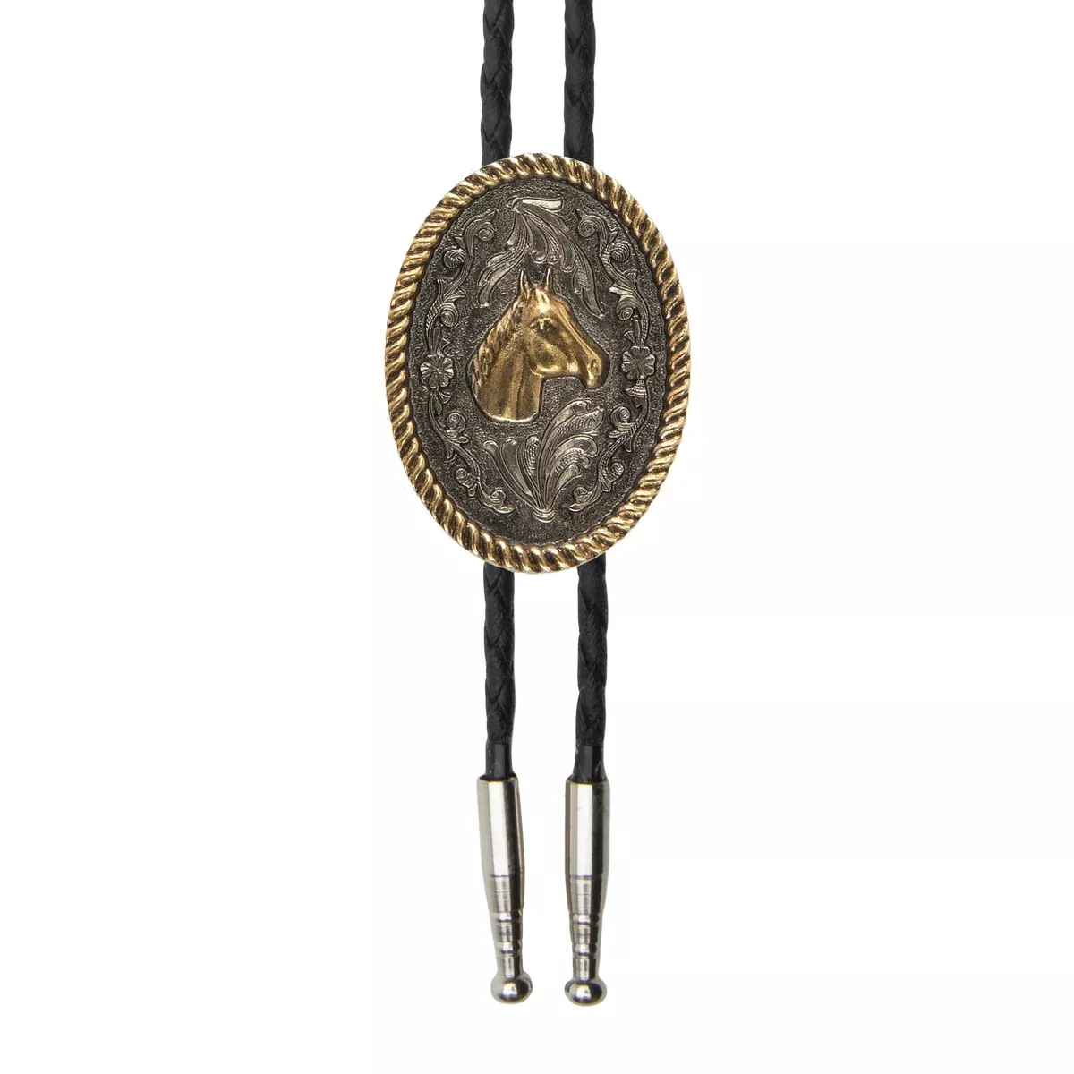 And West Oval Medallion Horse Bolo