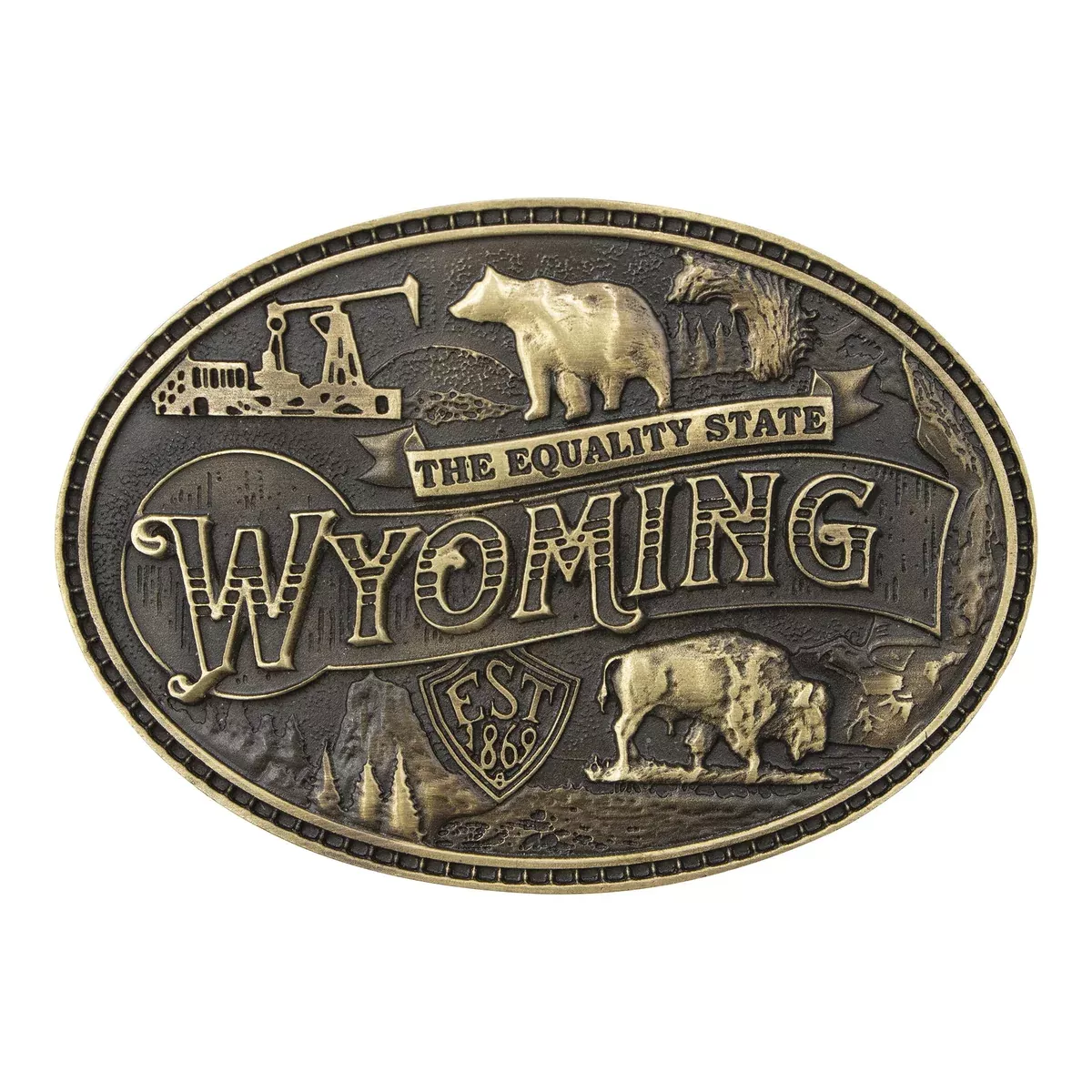 And West Wyoming Heritage Buckle