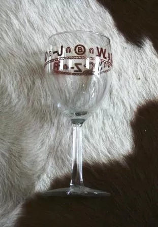 White Wineglasses w/ Brands
