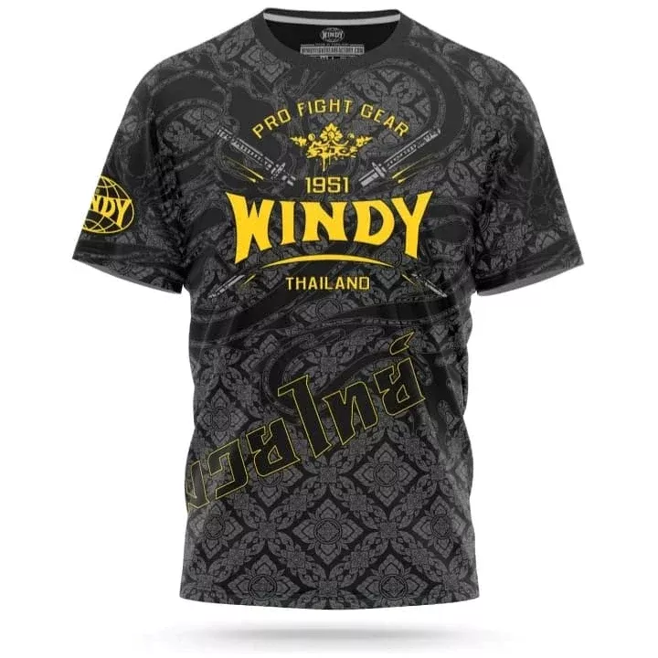 Windy T-Shirt Logo Gold Black