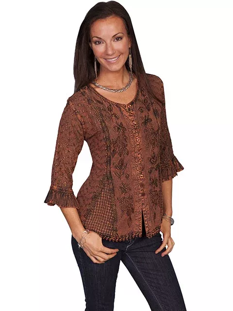 Women's Scully Copper Front Button HC67