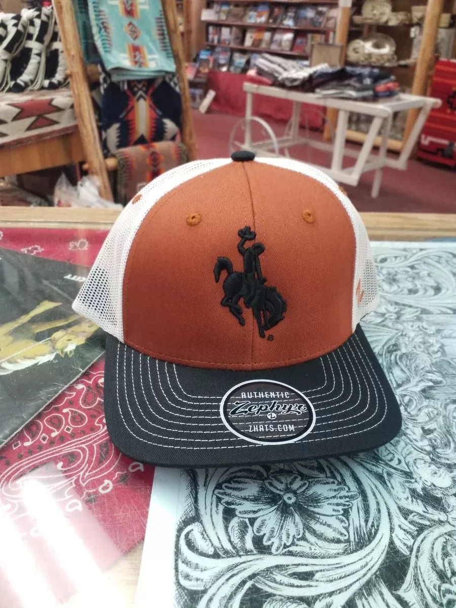 Wyoming Bucking Horse Mesh Back Hat