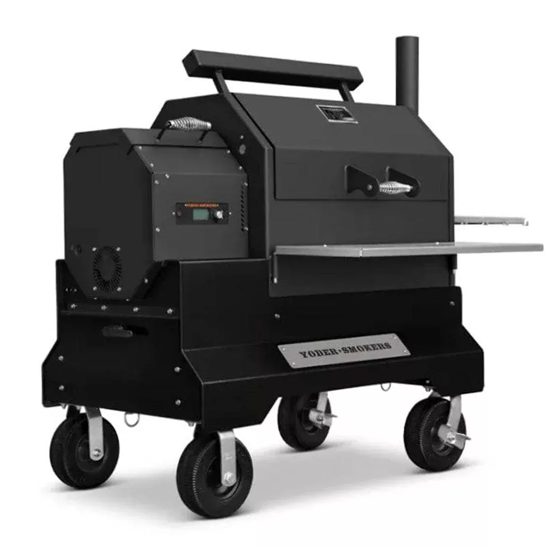Yoder YS640S PELLET GRILL COMP W/ STORAGE DRAWER STAINLESS SHELVES 8"